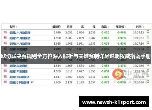 欧协联决赛规则全方位深入解析与关键赛制详尽说明权威指南手册